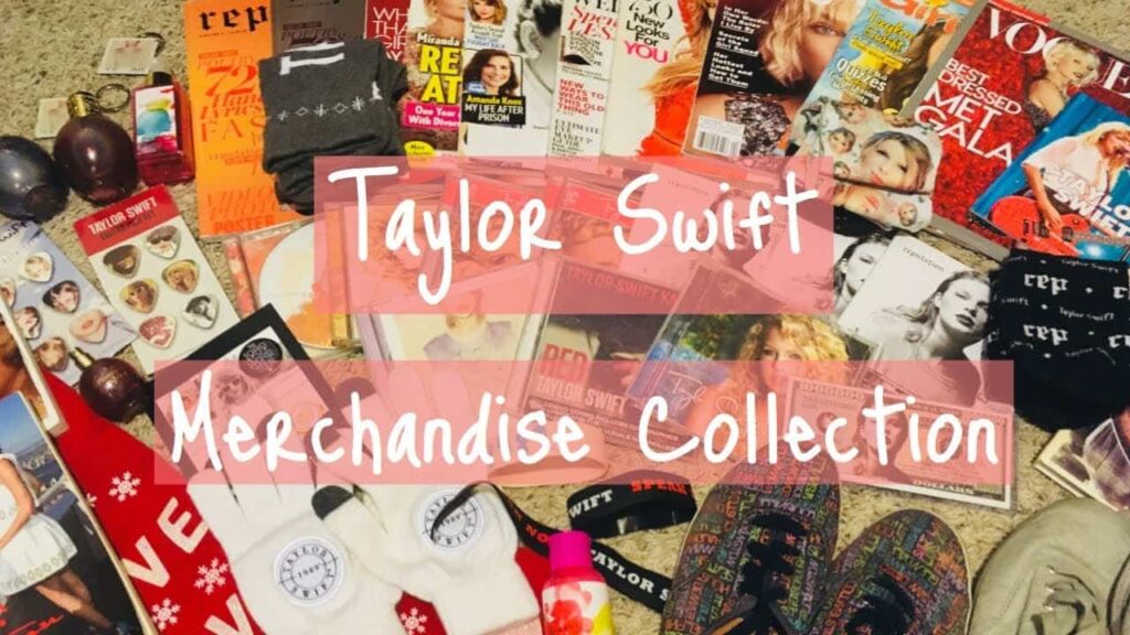 What types of merchandise are available for Taylor Swift fans?